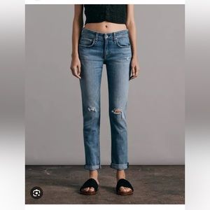 Rag & Bone Dre Boyfriend Slim Jeans Distressed Blue Size 31